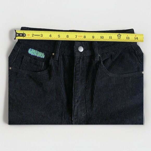 Empyre Tori 90s‎ Black Corduroy Skate Pants Y2K Women’s Size 3 - Picture 5 of 8